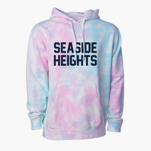 Seaside Heights New Jersey Classic Block Premium Tie-Dye Hoodie