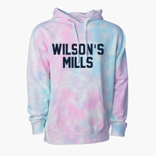 Wilson's Mills North Carolina Classic Block Premium Tie-Dye Hoodie
