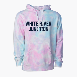 White River Junction Vermont Classic Block Premium Tie-Dye Hoodie