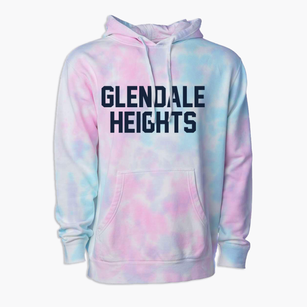 Glendale Heights Illinois Classic Block Premium Tie-Dye Hoodie