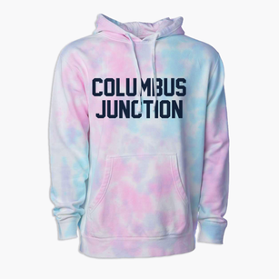 Columbus Junction Iowa Classic Block Premium Tie-Dye Hoodie