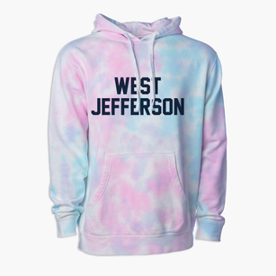 West Jefferson North Carolina Classic Block Premium Tie-Dye Hoodie