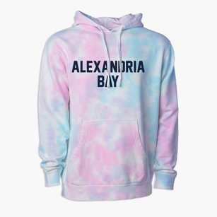 Alexandria Bay New York Classic Block Premium Tie-Dye Hoodie