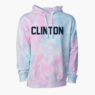Clinton Iowa Classic Block Premium Tie-Dye Hoodie