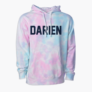 Darien Connecticut Classic Block Premium Tie-Dye Hoodie