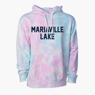 Mariaville Lake New York Classic Block Premium Tie-Dye Hoodie
