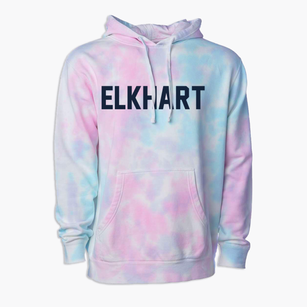 Elkhart Illinois Classic Block Premium Tie-Dye Hoodie