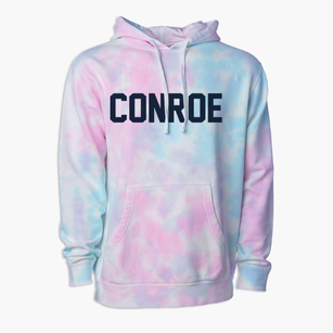 Conroe Texas Classic Block Premium Tie-Dye Hoodie