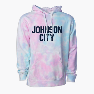 Johnson City Tennessee Classic Block Premium Tie-Dye Hoodie