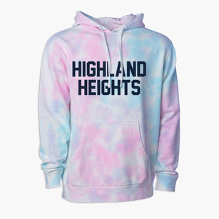 Highland Heights Kentucky Classic Block Premium Tie-Dye Hoodie
