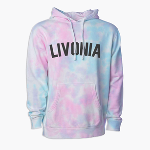 Livonia Michigan Classic Curve Premium Tie-Dye Hoodie