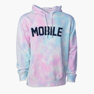 Mobile Alabama Classic Curve Premium Tie-Dye Hoodie