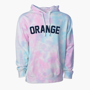 Orange New York Classic Curve Premium Tie-Dye Hoodie