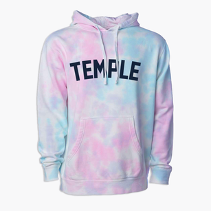 Temple Oklahoma Classic Curve Premium Tie-Dye Hoodie