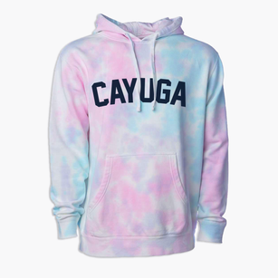 Cayuga New York Classic Curve Premium Tie-Dye Hoodie