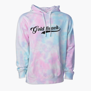 Gold Beach Oregon Vintage Team Premium Tie-Dye Hoodie
