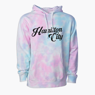Hamilton City California Vintage Team Premium Tie-Dye Hoodie
