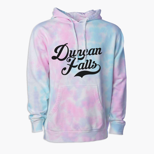 Duncan Falls Ohio Vintage Team Premium Tie-Dye Hoodie