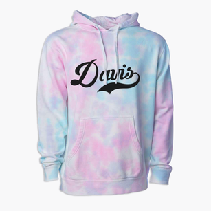 Davis North Carolina Vintage Team Premium Tie-Dye Hoodie