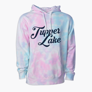 Tupper Lake New York Vintage Team Premium Tie-Dye Hoodie