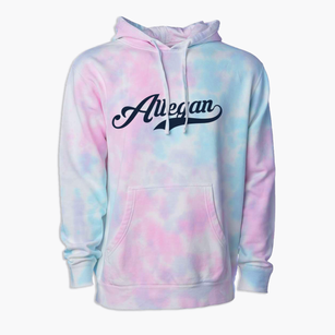 Allegan Michigan Vintage Team Premium Tie-Dye Hoodie