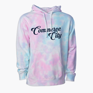 Commerce City Colorado Vintage Team Premium Tie-Dye Hoodie