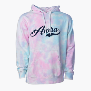 Alpha Illinois Vintage Team Premium Tie-Dye Hoodie
