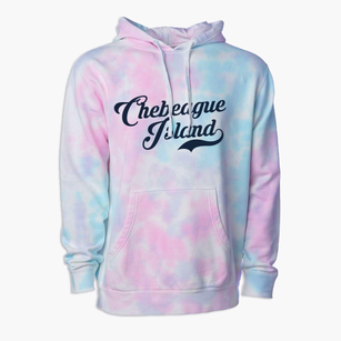 Chebeague Island Maine Vintage Team Premium Tie-Dye Hoodie