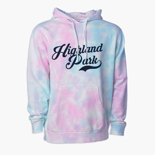 Highland Park Florida Vintage Team Premium Tie-Dye Hoodie