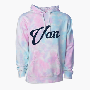 Van West Virginia Vintage Team Premium Tie-Dye Hoodie