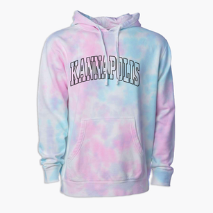 Kannapolis North Carolina Trendy Block Premium Tie-Dye Hoodie