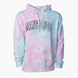 Manitowoc Wisconsin Trendy Block Premium Tie-Dye Hoodie