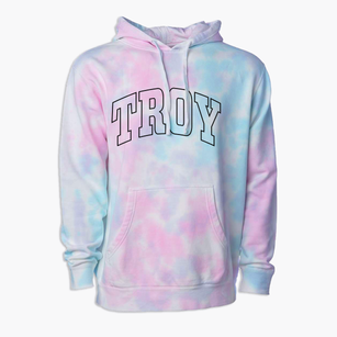 Troy Ohio Trendy Block Premium Tie-Dye Hoodie