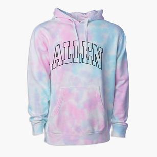 Allen Nebraska Trendy Block Premium Tie-Dye Hoodie