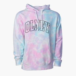 Olney Illinois Trendy Block Premium Tie-Dye Hoodie