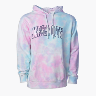 Jersey City New Jersey Trendy Block Premium Tie-Dye Hoodie