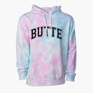 Butte North Dakota Varsity Premium Tie-Dye Hoodie