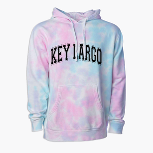 Key Largo Florida Varsity Premium Tie-Dye Hoodie