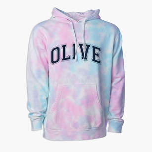 Olive New York Varsity Premium Tie-Dye Hoodie