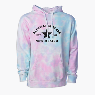 Bluewater Acres New Mexico Star Premium Tie-Dye Hoodie