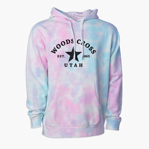 Woods Cross Utah Star Premium Tie-Dye Hoodie