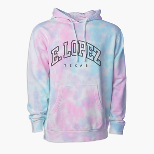 E. Lopez Texas Inline Premium Tie-Dye Hoodie