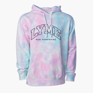 Lyme New Hampshire Inline Premium Tie-Dye Hoodie