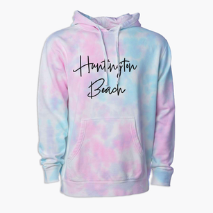 Huntington Beach California Freestyle Premium Tie-Dye Hoodie