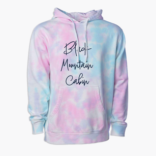 Black Mountain Cabin New Hampshire Freestyle Premium Tie-Dye Hoodie