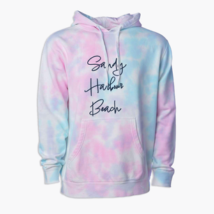 Sandy Harbour Beach New York Freestyle Premium Tie-Dye Hoodie