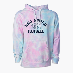 West Mineral Kansas Football Premium Tie-Dye Hoodie