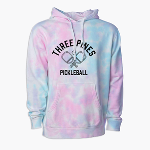 Three Pines Utah Pickleball Premium Tie-Dye Hoodie