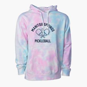 Manitou Springs Colorado Pickleball Premium Tie-Dye Hoodie