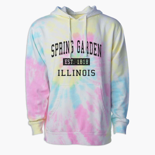 Spring Garden Illinois Classic Established Premium Tie-Dye Hoodie